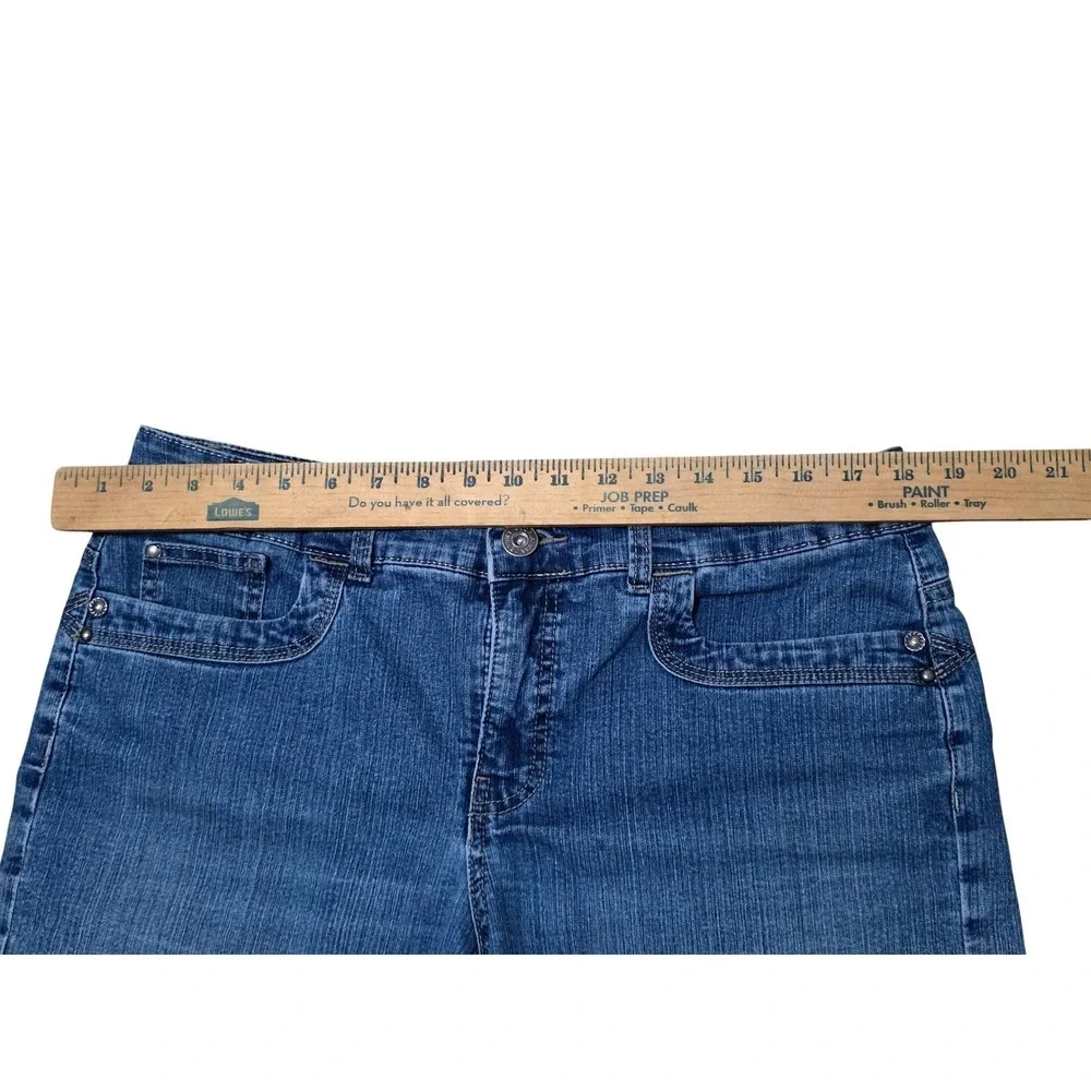 Gloria Vanderbilt Womens Perfect‎ Fit Denim Shorts Size 10 Blue  A1